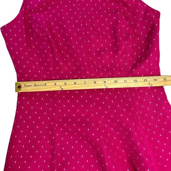 AMERICAN LIVING Women Fuchsia Silver Sleeveless Fit and Flare A-line Dress Sz 6 - Picture 11 of 15